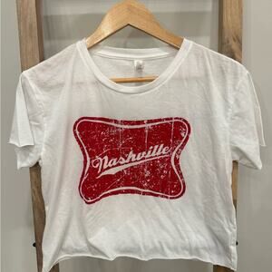 Next Level Apparel Nashville White Semi cropped T-Shirt M